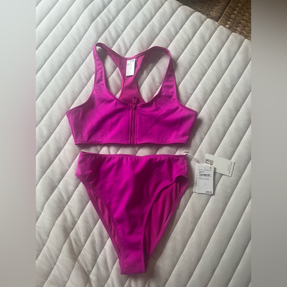 Good American Fuchsia Bikini